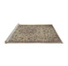 Sideview of Machine Washable Traditional Brown Rug, wshtr3606