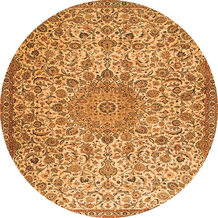 Square Persian Orange Traditional Rug, tr3606org