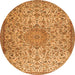 Square Persian Orange Traditional Rug, tr3606org