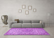 Machine Washable Persian Purple Traditional Area Rugs in a Living Room, wshtr3606pur