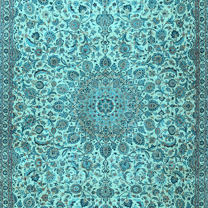 Machine Washable Persian Light Blue Traditional Rug, wshtr3606lblu
