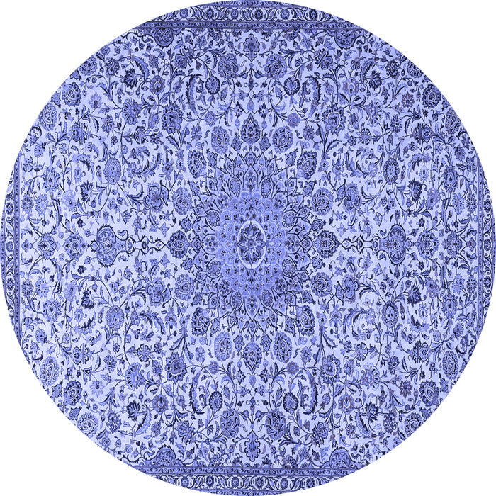 Round Persian Blue Traditional Rug, tr3606blu
