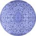 Round Persian Blue Traditional Rug, tr3606blu