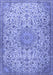 Machine Washable Persian Blue Traditional Rug, wshtr3606blu