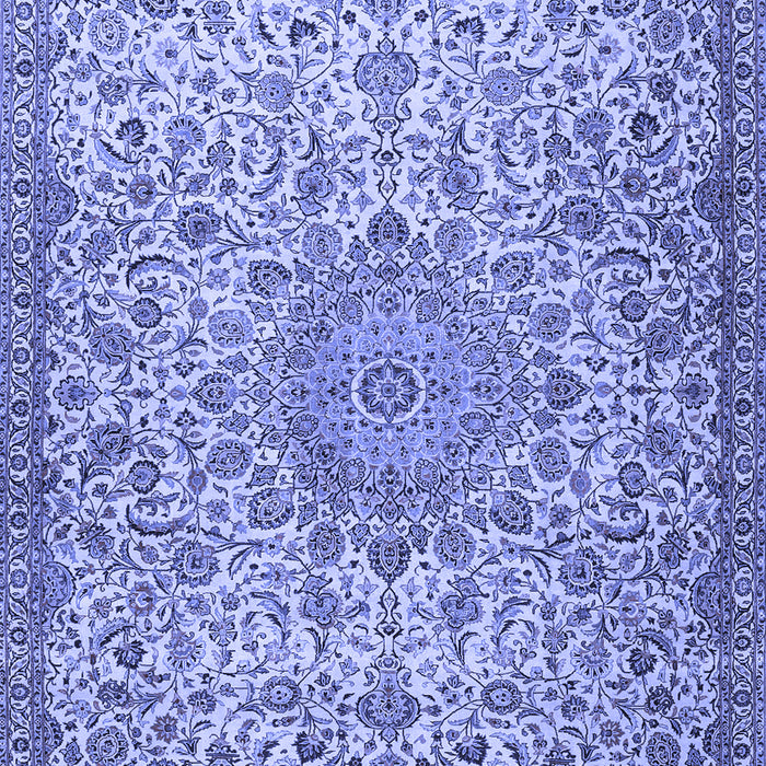 Machine Washable Persian Blue Traditional Rug, wshtr3606blu