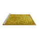 Sideview of Machine Washable Persian Yellow Traditional Rug, wshtr3606yw