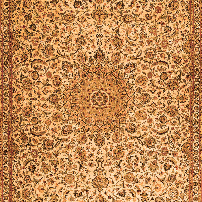 Serging Thickness of Machine Washable Persian Orange Traditional Area Rugs, wshtr3606org