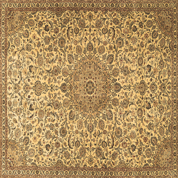 Square Persian Brown Traditional Rug, tr3606brn