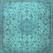 Square Persian Light Blue Traditional Rug, tr3606lblu