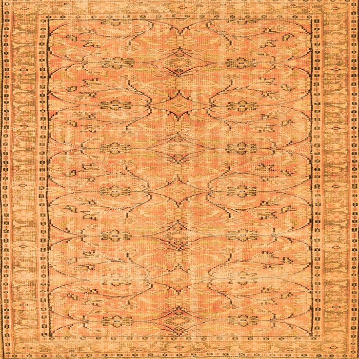 Serging Thickness of Persian Orange Traditional Rug, tr3607org