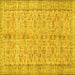 Square Persian Yellow Traditional Rug, tr3607yw