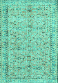Persian Turquoise Traditional Rug, tr3607turq