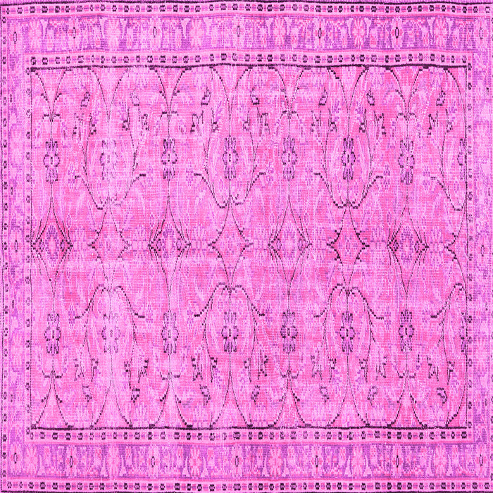 Square Persian Pink Traditional Rug, tr3607pnk