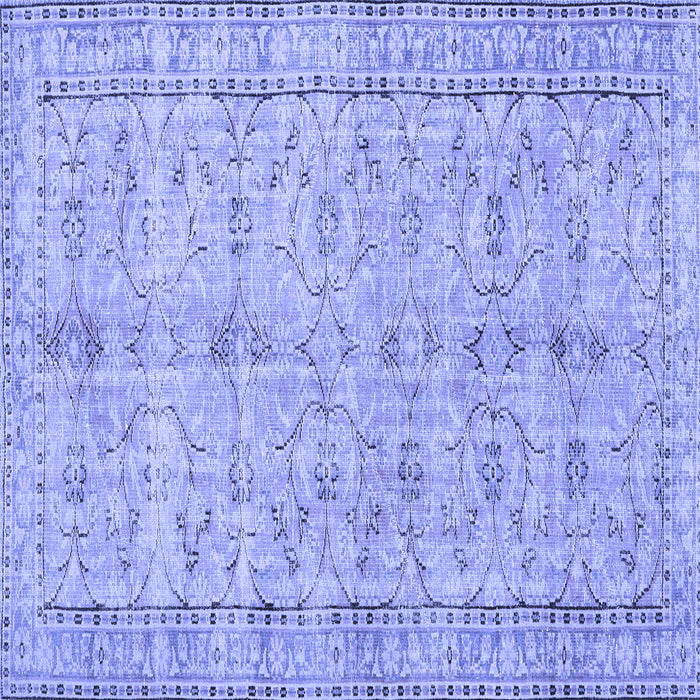 Square Persian Blue Traditional Rug, tr3607blu
