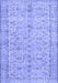 Machine Washable Persian Blue Traditional Rug, wshtr3607blu