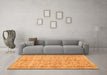 Machine Washable Persian Orange Traditional Area Rugs in a Living Room, wshtr3607org