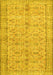 Machine Washable Persian Yellow Traditional Rug, wshtr3607yw