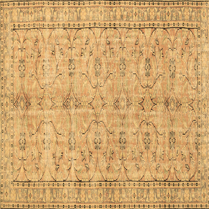 Square Machine Washable Persian Brown Traditional Rug, wshtr3607brn