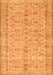 Serging Thickness of Machine Washable Persian Orange Traditional Area Rugs, wshtr3607org