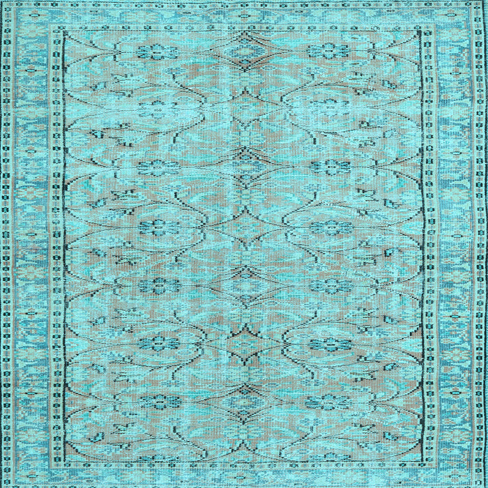 Square Persian Light Blue Traditional Rug, tr3607lblu