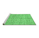 Sideview of Machine Washable Persian Emerald Green Traditional Area Rugs, wshtr3607emgrn