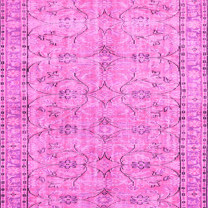 Machine Washable Persian Pink Traditional Rug, wshtr3607pnk