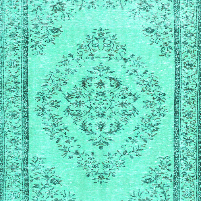 Machine Washable Persian Turquoise Traditional Area Rugs, wshtr3608turq