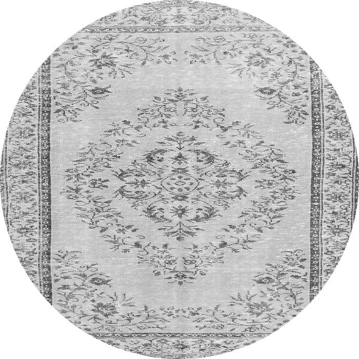 Square Persian Gray Traditional Rug, tr3608gry