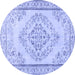 Round Persian Blue Traditional Rug, tr3608blu