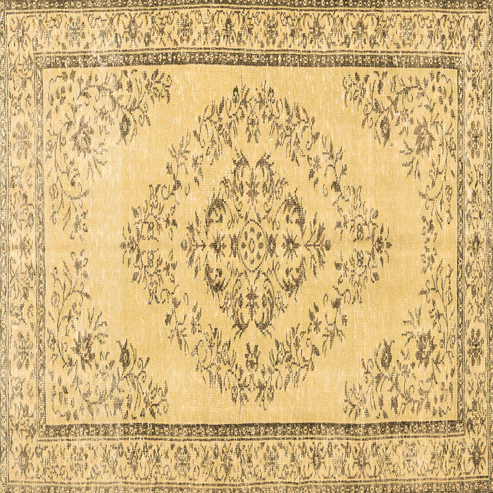 Square Machine Washable Persian Brown Traditional Rug, wshtr3608brn