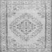 Round Machine Washable Persian Gray Traditional Rug, wshtr3608gry