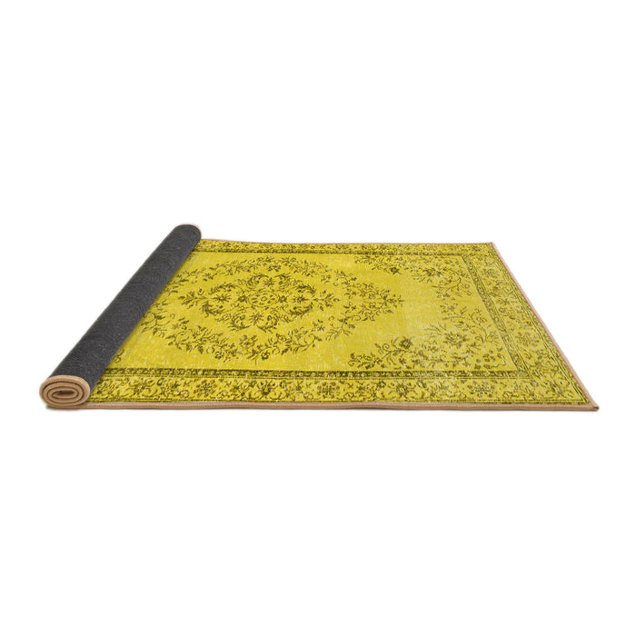 Sideview of Persian Yellow Traditional Rug, tr3608yw
