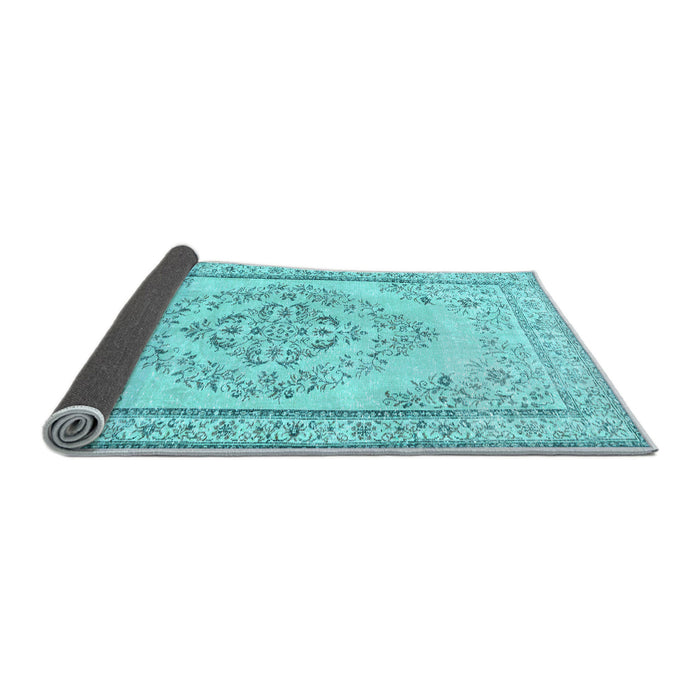 Sideview of Persian Light Blue Traditional Rug, tr3608lblu