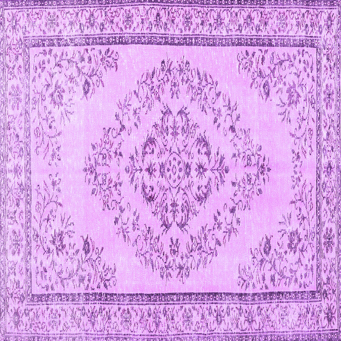 Square Machine Washable Persian Purple Traditional Area Rugs, wshtr3608pur