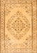 Serging Thickness of Machine Washable Persian Orange Traditional Area Rugs, wshtr3608org