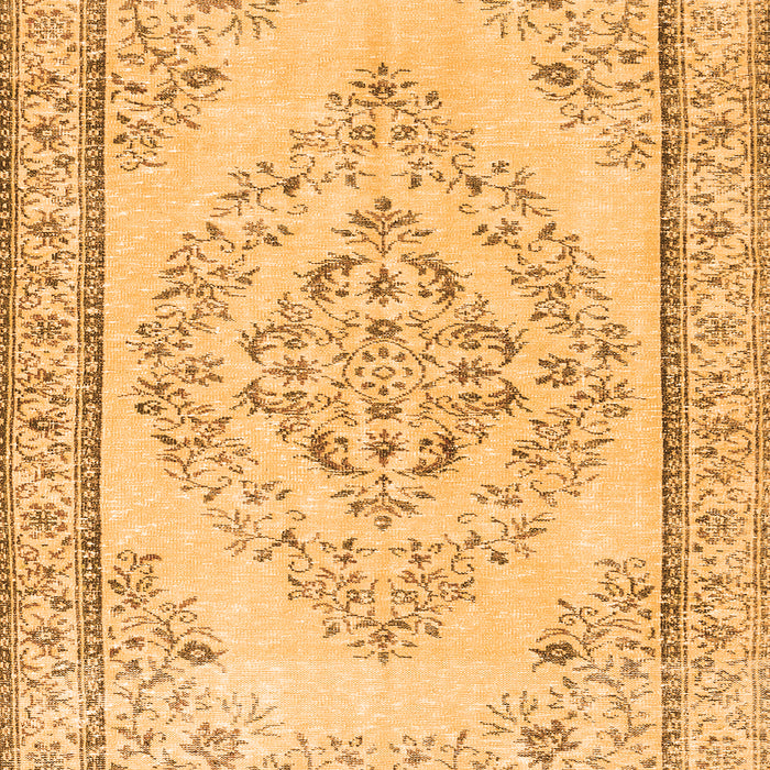 Serging Thickness of Machine Washable Persian Orange Traditional Area Rugs, wshtr3608org