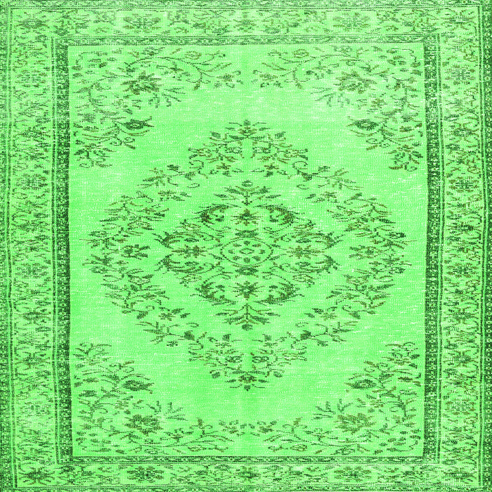 Serging Thickness of Persian Green Traditional Rug, tr3608grn