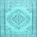 Square Persian Light Blue Traditional Rug, tr3608lblu