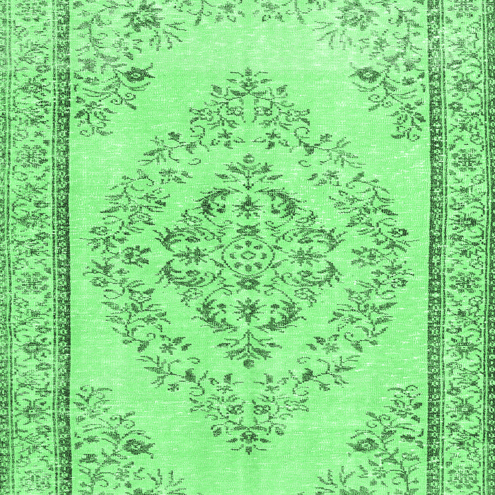 Machine Washable Persian Emerald Green Traditional Area Rugs, wshtr3608emgrn