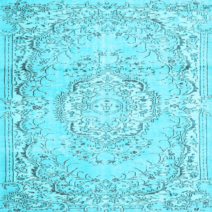Square Persian Light Blue Traditional Rug, tr3609lblu