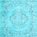 Square Persian Light Blue Traditional Rug, tr3609lblu