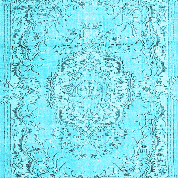 Machine Washable Persian Light Blue Traditional Rug, wshtr3609lblu