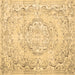 Square Persian Brown Traditional Rug, tr3609brn
