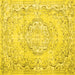 Square Persian Yellow Traditional Rug, tr3609yw