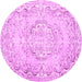 Round Persian Pink Traditional Rug, tr3609pnk