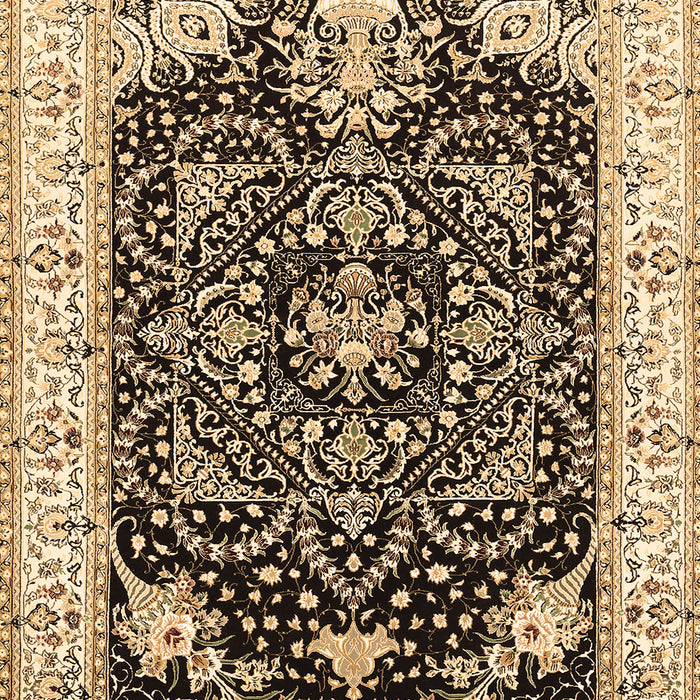 Machine Washable Persian Brown Traditional Rug, wshtr360brn