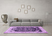 Machine Washable Persian Purple Traditional Area Rugs in a Living Room, wshtr360pur