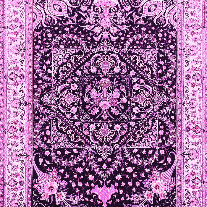 Machine Washable Persian Pink Traditional Rug, wshtr360pnk