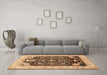 Machine Washable Persian Orange Traditional Area Rugs in a Living Room, wshtr360org