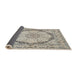 Sideview of Traditional Wheat Beige Medallion Rug, tr361